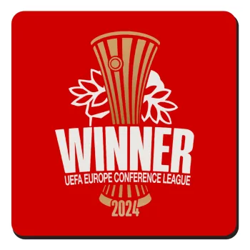 Europa Conference League WINNER, Τετράγωνο μαγνητάκι ξύλινο 9x9cm