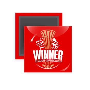Europa Conference League WINNER, Μαγνητάκι ψυγείου τετράγωνο διάστασης 5x5cm