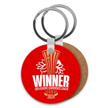 Europa Conference League WINNER, Μπρελόκ Ξύλινο στρογγυλό MDF Φ5cm