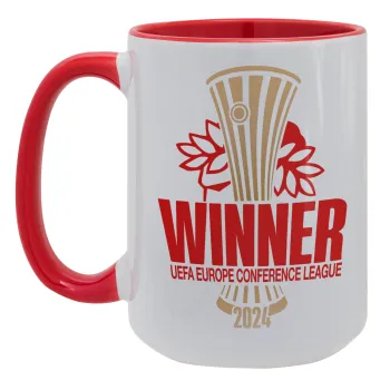 Europa Conference League WINNER, Κούπα Mega 15oz, κεραμική Κόκκινη, 450ml