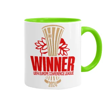 Europa Conference League WINNER, Κούπα χρωματιστή βεραμάν, κεραμική, 330ml
