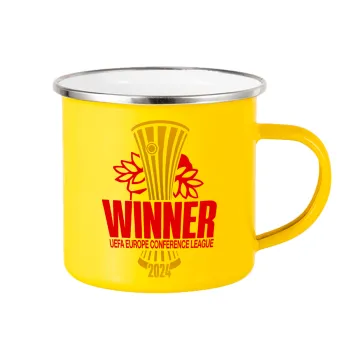 Europa Conference League WINNER, Yellow Enamel Metallic Cup 360ml