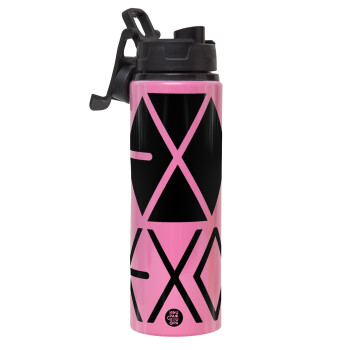 EXO Band korea, Μεταλλικό παγούρι νερού με καπάκι ασφαλείας, αλουμινίου 850ml