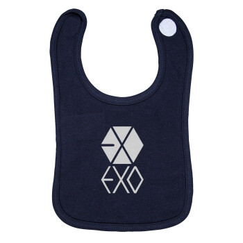 EXO Band korea, Σαλιάρα με Σκρατς 100% Organic Cotton Μπλε (0-18 months)