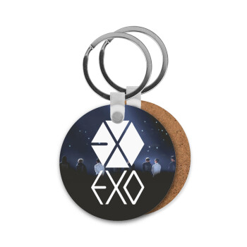 EXO Band korea, Μπρελόκ Ξύλινο στρογγυλό MDF Φ5cm