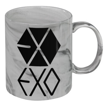 EXO Band korea, Κούπα κεραμική, marble style (μάρμαρο), 330ml