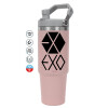 Pink color, 890ml (30oz) stainless Steel Tumbler with Handle