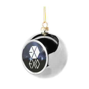 EXO Band korea, Silver 8cm Christmas tree ball ornament