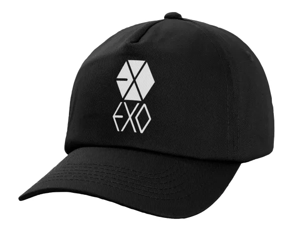 EXO Band korea — Καπέλο Ενηλίκων Baseball, 100% Βαμβακερό,  Μαύρο (ΒΑΜΒΑΚΕΡΟ, ΕΝΗΛΙΚΩΝ, UNISEX, ONE SIZE)