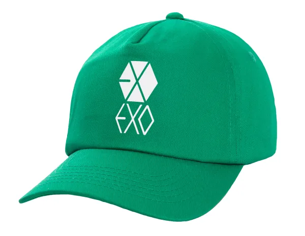EXO Band korea — Καπέλο Ενηλίκων Baseball, 100% Βαμβακερό,  Πράσινο (ΒΑΜΒΑΚΕΡΟ, ΕΝΗΛΙΚΩΝ, UNISEX, ONE SIZE)
