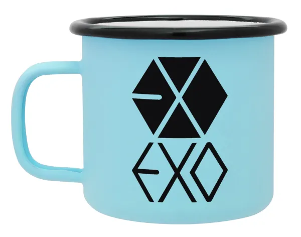 EXO Band korea — Κούπα Μεταλλική εμαγιέ ΜΑΤ σιέλ 360ml