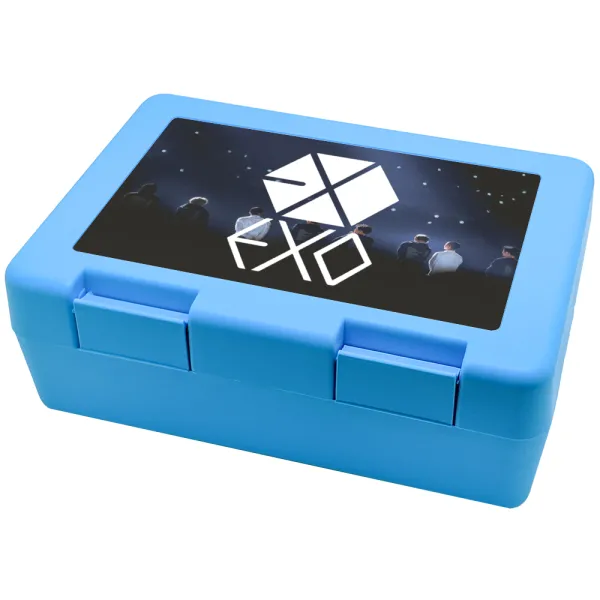 EXO Band korea — Παιδικό δοχείο κολατσιού ΓΑΛΑΖΙΟ 185x128x65mm (BPA free πλαστικό)