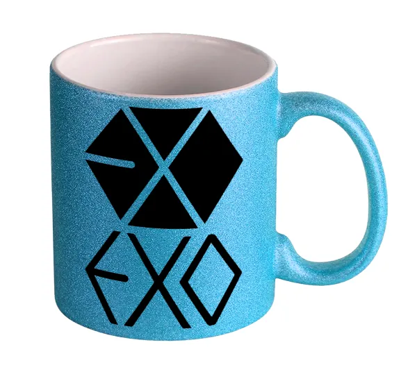 EXO Band korea — Κούπα Σιέλ Glitter που γυαλίζει, κεραμική, 330ml