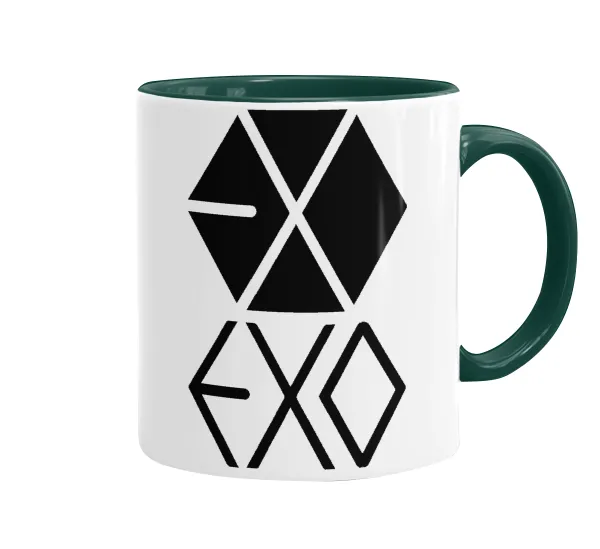 EXO Band korea — Mug colored green, ceramic, 330ml