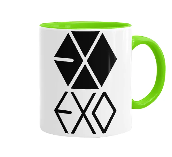 EXO Band korea — Κούπα χρωματιστή βεραμάν, κεραμική, 330ml