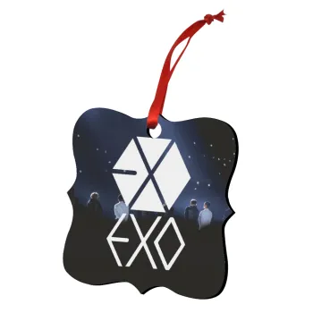 EXO Band korea, Christmas ornament polygon wooden 7.5cm
