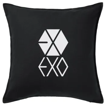 EXO Band korea, Μαξιλάρι καναπέ Μαύρο 100% βαμβάκι, περιέχεται το γέμισμα (50x50cm)