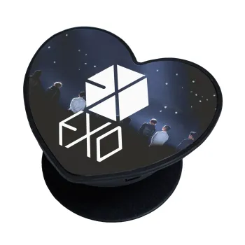 EXO Band korea, Phone Holders Stand  καρδιά Μαύρο Βάση Στήριξης Κινητού στο Χέρι