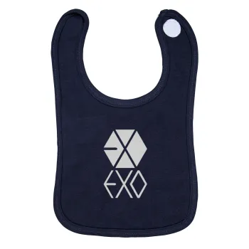 EXO Band korea, Σαλιάρα με Σκρατς 100% Organic Cotton Μπλε (0-18 months)