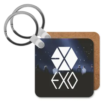 EXO Band korea, Μπρελόκ Ξύλινο τετράγωνο MDF