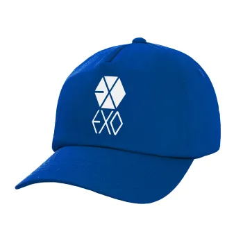 EXO Band korea, Twill Καπέλο παιδικό ΜΠΛΕ (100% ΒΑΜΒΑΚΕΡΟ, ΠΑΙΔΙΚΟ, UNISEX)