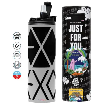 EXO Band korea, Tumbler stainless steel GREY 600ml
