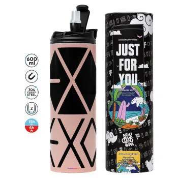 EXO Band korea, Tumbler stainless steel PINK 600ml