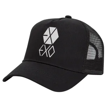EXO Band korea, Καπέλο Trucker με Δίχτυ, Μαύρο, (ΒΑΜΒΑΚΕΡΟ, ΠΑΙΔΙΚΟ, UNISEX, ONE SIZE)