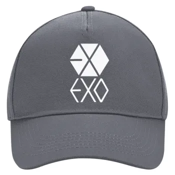 EXO Band korea, Καπέλο Ενηλίκων Ultimate Γκρι, (100% ΒΑΜΒΑΚΕΡΟ DRILL, ΕΝΗΛΙΚΩΝ, UNISEX, ONE SIZE)