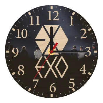 EXO Band korea, Ρολόι τοίχου ξύλινο plywood (20cm)