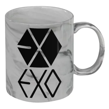 EXO Band korea, Κούπα κεραμική, marble style (μάρμαρο), 330ml