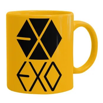 EXO Band korea, Κούπα, κεραμική κίτρινη, 330ml