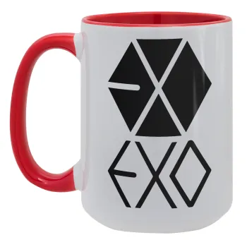 EXO Band korea, Κούπα Mega 15oz, κεραμική Κόκκινη, 450ml