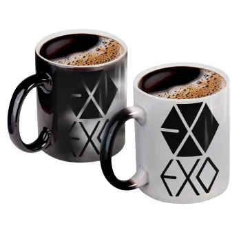 EXO Band korea, Κούπα Μαγική, κεραμική, 330ml που αλλάζει χρώμα με το ζεστό ρόφημα