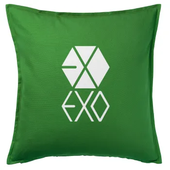 EXO Band korea, Μαξιλάρι καναπέ Πράσινο 100% βαμβάκι, περιέχεται το γέμισμα (50x50cm)