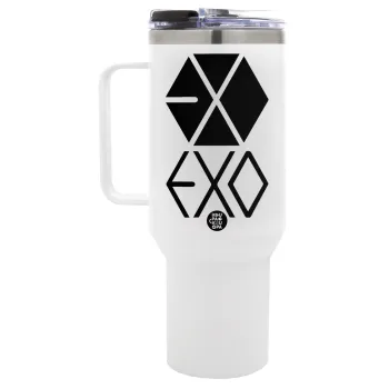 EXO Band korea, Mega Tumbler με καπάκι, διπλού τοιχώματος (θερμό) 1,2L