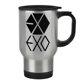 EXO Band korea, Κούπα ταξιδιού ανοξείδωτη με καπάκι, διπλού τοιχώματος (θερμό) 450ml