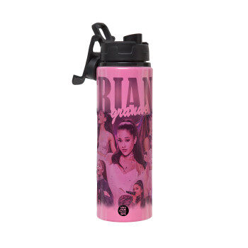 Ariana Grande, Μεταλλικό παγούρι νερού με καπάκι ασφαλείας, αλουμινίου 850ml