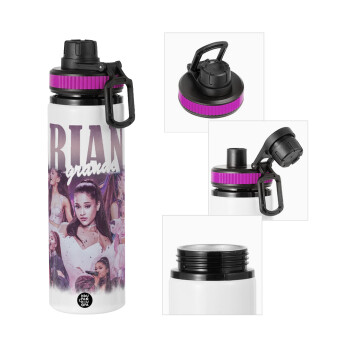 Ariana Grande, Metallic water bottle with safety lid, 850ml aluminum