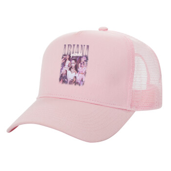 Ariana Grande, Structured Trucker Children's Hat, with Mesh, PINK (100% COTTON, CHILDREN'S, UNISEX, ONE SIZE)