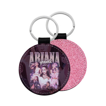 Ariana Grande, Μπρελόκ Δερματίνη, στρογγυλό ΡΟΖ (5cm)