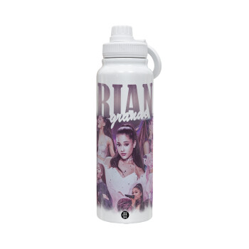 Ariana Grande, Θερμός 1L Ανοξείδωτο με Βάση Κινητού & Διπλά Τοιχώματα