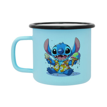 Stitch Ice cream, Κούπα Μεταλλική εμαγιέ ΜΑΤ σιέλ 360ml
