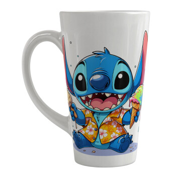 Stitch Ice cream, Κούπα κωνική Latte Μεγάλη, κεραμική, 450ml