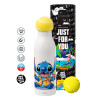 Tennis ball Metal mug thermos White, double wall, 550ml