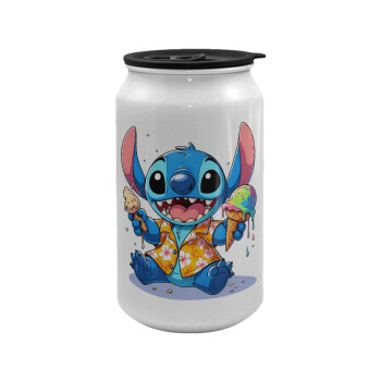Stitch Ice cream, Κούπα ταξιδιού μεταλλική με καπάκι (tin-can) 500ml