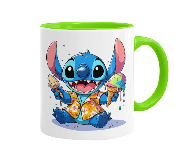 Stitch Ice cream — Κούπα χρωματιστή βεραμάν, κεραμική, 330ml