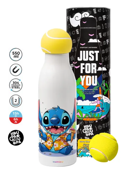 Stitch Ice cream — Μπάλα τένις μεταλλικό παγούρι θερμός, διπλού τοιχώματος, 550ml
