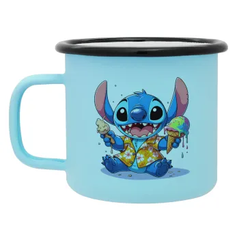Stitch Ice cream, Κούπα Μεταλλική εμαγιέ ΜΑΤ σιέλ 360ml