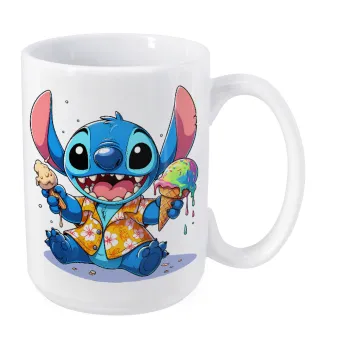 Stitch Ice cream, Κούπα Mega, κεραμική, 450ml